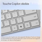 Surface Microsoft Keyboard 2024 - Teclado inalámbrico Bluetooth Compatible con Windows 11 (Teclado AZERTY francés) - Gris