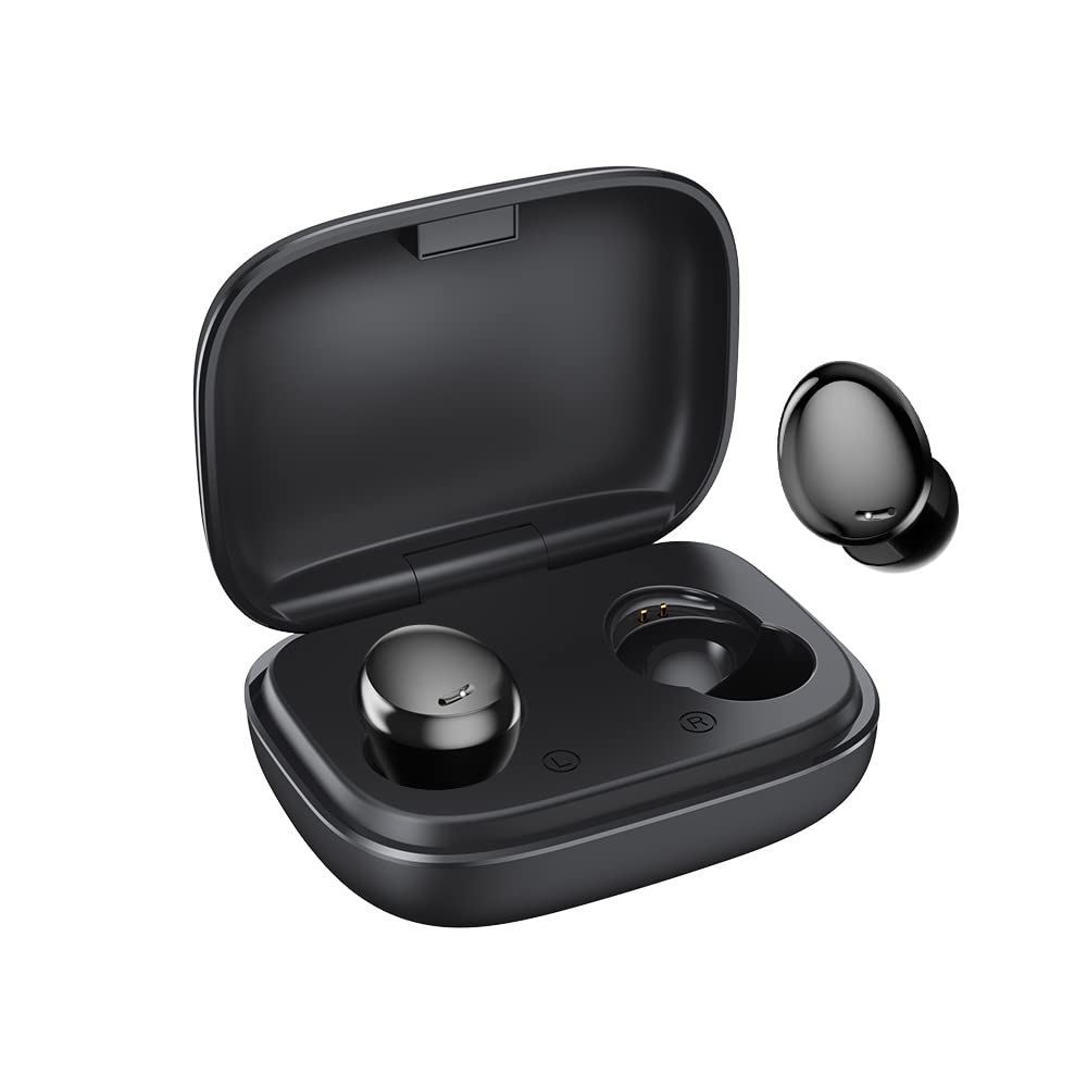 Langbbo Auriculares Bluetooth 5.1, HiFi estéreo con micrófono inmersivo, Control táctil, Carga rápida, IPX7 Resistente al Agua, para Android, iPhone, Sistema Windows