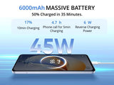 realme C71 4G Smartphone,6+128GB,Batería 6000 mAh,Carga 45W,Cámara AI de 50MP,RAM dinámica de 24 GB,120 Hz,Resistencia a Impactos de Nivel Militar,Resistencia al Agua a Diario,Verde(Sin Adaptador)