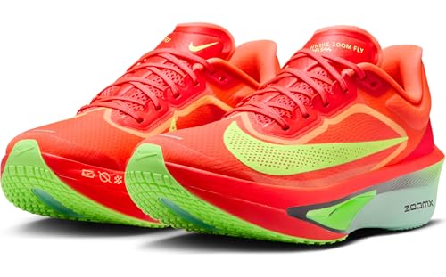 NIKE Zoom Fly 6, Sneaker Mujer, Bright Crimson Cave Purple Lime Blast, 38.5 EU