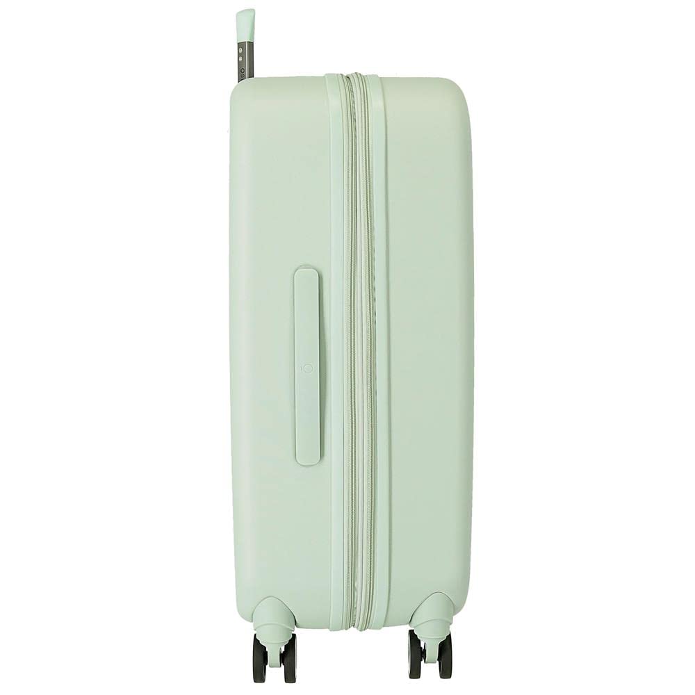 Enso Beautiful day Maleta mediana Verde 48x70x28 cms Rígida ABS Cierre TSA integrado 79L 4,32 kgs 4 Ruedas dobles