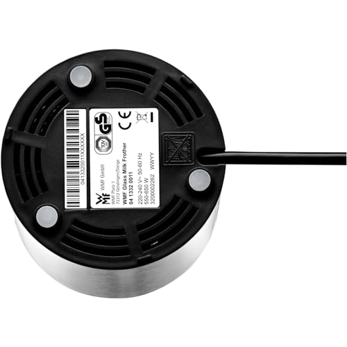 WMF Lono - Espumador de leche de cristal eléctrico, 150-250 ml, 650 W, batidora de frape, pantalla táctil, para espuma de leche caliente y fría, leche caliente, calentador de leche, cacao, chocolate