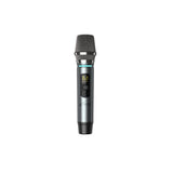 C.Perkins - Mic-Pro-HF - Micrófono de Mano inalámbrico UHF a Pilas y Receptor Jack de 6,35 mm - UHF 863-865MHz - Metal Gris