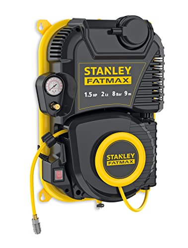 Stanley Fatmax – Walltech Pro Compresor de pared con depósito 2L, negro/amarillo