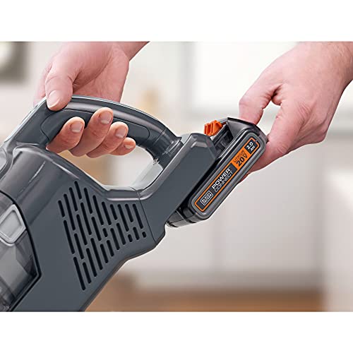Black+Decker BHFEA18D1-QW - Aspirador sin cable 2en1 POWER SERIES con tecnología SmartTech que adapta su velocidad, Batería de Litio de 18V, Depósito de 500 ml