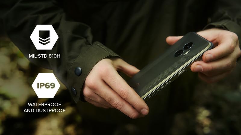 Hammer Blade V 5G Military Edition Smartphone ultrarresistente, IP69, 6000mAh, 6,56 Pulgadas, 8GB RAM incorporada, 128/1T GB, Android 14, cámara de 50mpx, Pantalla Gorilla Glass, NFC, Volte