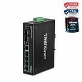 TRENDnet, TI-PG62, Switch DIN-Rail PoE+ Gigabit Industrial de 7 Puertos
