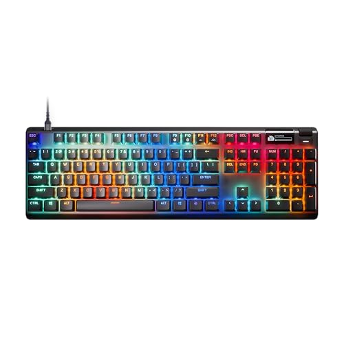 Steelseries Apex Pro Gen 3 Teclado Mecanico Gaming - HyperMagnetic Interruptores OmniPoint 3.0 - Accionamiento Ajustable - Rapid Trigger + Rapid Tap - Preajustes - Modo protección - USB-C - US QWERTY