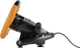 Speedlink DRIFT O.Z. - USB Volante para juegos de ordenador, color negro y naranja
