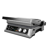 Cecotec Parrilla Eléctrica con Placas Desmontables Rockn'Grill Bistro. 2400W, Cocción sin Humo y Saludable, Control Táctil, Placas con Temperatura Independiente, Incluye Sonda de Temperatura