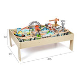 Amazon Basics Mesa con circuito de trenes, 120 Unidad, Multicolor, 120.4 x 85 x 41 cm