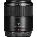 Panasonic LUMIX G Macro, 30 mm, F2.8 ASPH, MIRRORLESS Micro Cuatro TERCEROS, Mega Optical I.S, H-HS030 (USA Black)