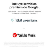 Google Pixel Watch 2 con Fitbit y Google - Control de frecuencia cardiaca, gestión del estrés y seguridad - Smartwatch Android - Caja de aluminio en tono plata - Correa deportiva en celeste - Wi-Fi