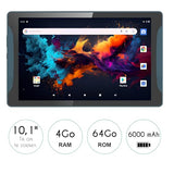 Logicom Tab Stand Pro 2 - Tablet HD de 10,1" - Soporte Integrado - 64 GB - Android 13 - Batería de 6000 mAh - Bluetooth 5.0 - Azul