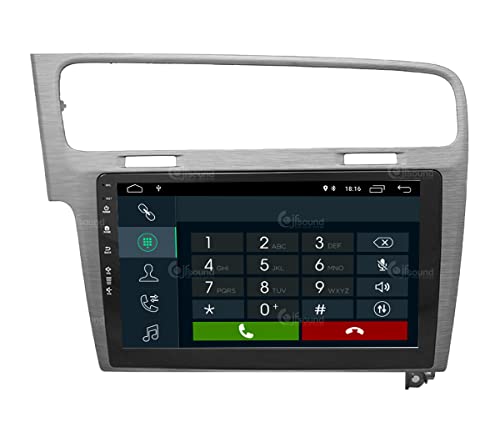 Radio de Coche para Volkswagen Golf 7 Gris Satinado Android GPS Bluetooth WiFi USB Dab+ Touchscreen 10" 4core Carplay AndroidAuto