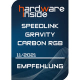 Speedlink GRAVITY CARBON RGB 2.1 Sistema subwoofer - Sistema de altavoces con conexión Bluetooth para teléfono inteligente/tableta, 120 W de potencia máxima, negro