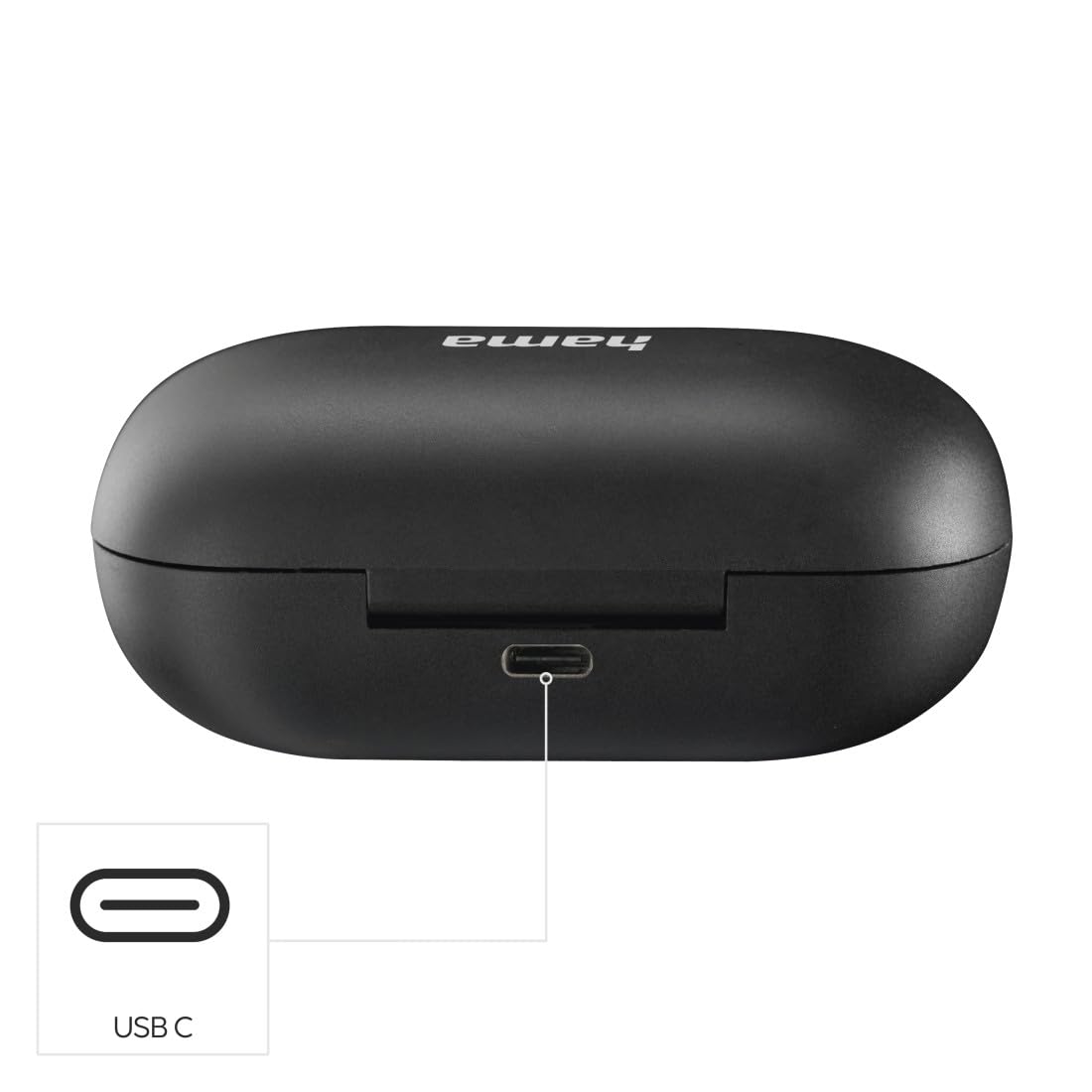 Hama True Wireless In Ear - Auriculares Bluetooth (batería de 4 Horas, Tiempo de conversación de 12 Horas, batería de 12 Horas, Auriculares con Carga inalámbrica y Cargador inalámbrico, protección
