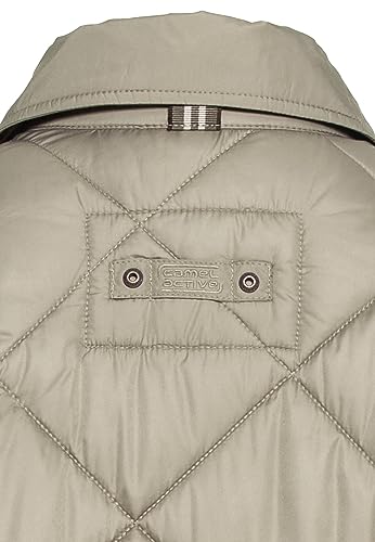 camel active Chaqueta Larga Acolchada en Estilo Overshirt Coat, Verde, 46 para Mujer