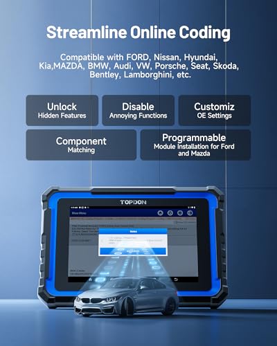 TOPDON Phoenix Nano Herramienta de Diagnóstico para Coche, Herramienta de Codificación ECU 2024 con diagnóstico Completo, 32 + Servicios de reinicio, Control bidireccional, soporta protocolos Can