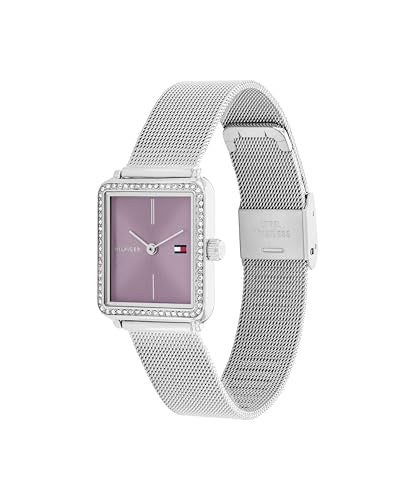Tommy Hilfiger Reloj De Movimiento De Cuarzo De Dos Manecillas para Mujer con Correa de Malla de Acero Inoxidable Plateada - 1782790