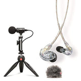 Shure Paquete de vídeo portátil con Cascos SE215 y Kit de vídeo MV88+ con micrófono estéreo Condensador Digital