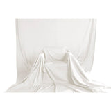 Hama Fondo de fotografía de Tela de 2,95 x 6 m (Fondo Plegable para Estudio fotográfico, 100% algodón, Pantalla Blanca, Fondo para fotografía, vídeo y televisión), Color Blanco