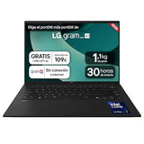 LG gram 14Z90T-G.AD8BB Ordenador Portátil 14 Pulgadas Intel Core Ultra7 255H, 32 GB RAM, 2TB SSD, Panel IPS Antirreflejo, WUXGA, 1.120 g, 30 Horas, Windows 11 Home, Negro, Teclado QWERTY Español