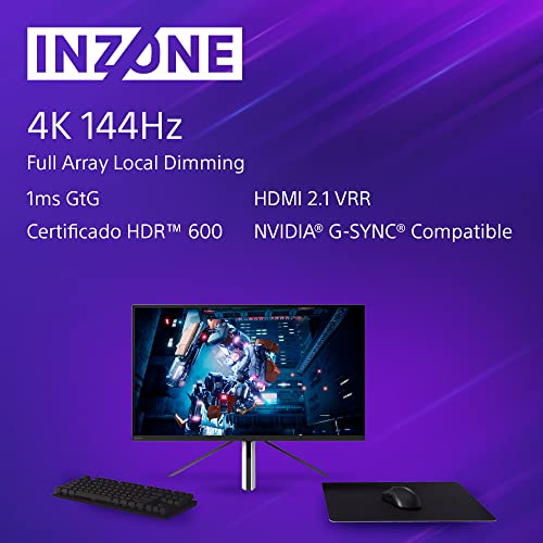 Sony INZONE M9 Monitor Gaming de 27 Pulgadas: Modelo 4K 144 Hz 1 ms Full Array con atenuación Local HDMI 2.1 VRR 2022