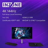 Sony INZONE M9 Monitor Gaming de 27 Pulgadas: Modelo 4K 144 Hz 1 ms Full Array con atenuación Local HDMI 2.1 VRR 2022