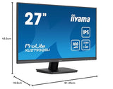 iiyama Monitor XU2793QSU-B7-27, IPS, 2560x1440/100Hz, 1H1DP