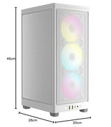 Corsair iCUE - Carcasa para PC 2000D RGB Airflow Mini-ITX - Factor de Forma Mini-ITX - Paneles de Malla de Acero - Soporte de GPU de Tres Ranuras - 3 Ventiladores AF120 RGB Slim incluidos -