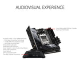 ASUS ROG Strix X670E-I Gaming WiFi - Placa Base ITX (AMD Ryzen AM5, VRM de 10 + 2 Fases, ROG Strix Hive, botón PBO de Modo EZ, PCIe 5.0, DDR5, WiFi 6E, 2 Ranuras M.2, 2 Puertos USB4 de Tipo C)