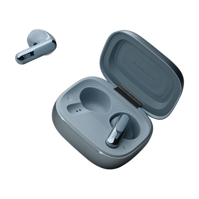 JBL Live Flex 3 Auriculares inalámbricos de botón True Wireless con cancelación de ruido adaptable, hasta 50 horas de reproducción, Bluetooth, audio de alta resolución, azul