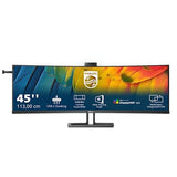 Philips 45B1U6900CH Monitor 45 Pulgadas DQHD, 75Hz, VA, 4 ms GtG, Adaptive Sync., HDR400, Altura Ajustable, Altavoces (5120x1440, 2X HDMI 2.0, 1x DP 1.4, USB-Hub, USB-C), Negro