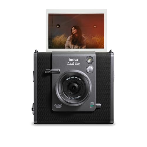 instax Wide EVO 2 en 1 Cámara instantánea e Impresora, Pantalla Trasera, 10 Efectos de Lente y 10 Efectos de película, Lente Gran Angular, Utiliza película instax Wide Que no Esta incluida