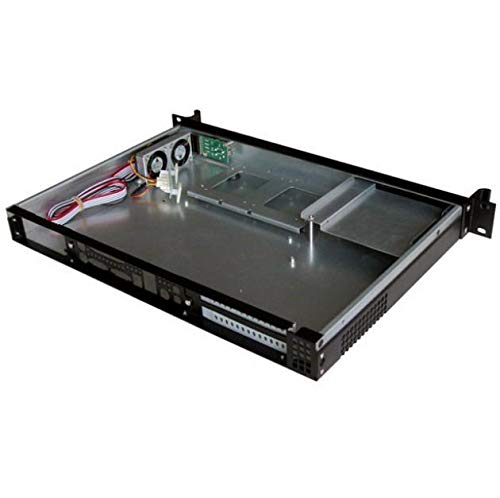 Techly I-CASE IPC-140 Estante Negro carcasa de ordenador - Caja de ordenador (Estante, PC, Aluminio, Acero, Mini-ITX, Negro, 1U)