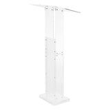 VEVOR Soporte de Podio de Acrílico Altura de 126,5 cm Atril de Pie Portátil con Superficie de Lectura 60 x 40 cm, Estante de Almacenamiento para Aulas, Bodas, Conferencias, Discursos, Conciertos