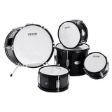 VEVOR Juego de Batería para Niños de Cinco Piezas, Juego Completo de Batería para Niños Principiantes con Bajo, TOMS, Caja, Bombo, Trono Ajustable, Pedal de Charles y Dos Pares de Baquetas, Negro