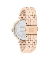 Tommy Hilfiger Reloj con Movimiento de Cuarzo de Tres Manecillas para Mujer con Correa de Acero Inoxidable de Oro Rosa - 1782721