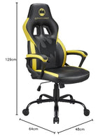 Subsonic Batman Original Silla Gaming, Negro y Amarillo