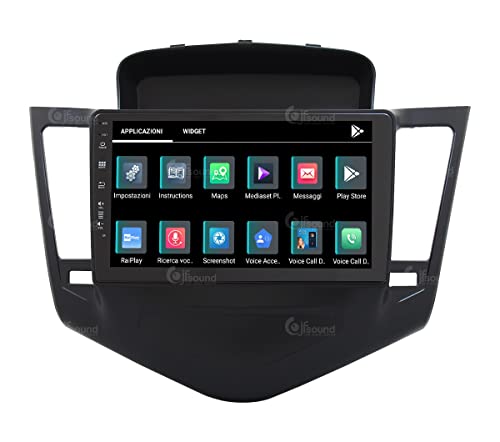 Radio de Coche para Chevrolet Cruze 2009-11 Negro Android GPS Bluetooth WiFi USB Dab+ Touchscreen 9" 8core Carplay AndroidAuto