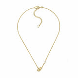 Emporio Armani Collar de latón con cierre de langosta en tono dorado para mujer