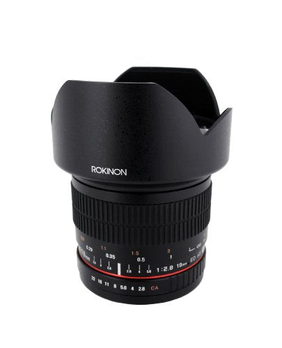 Rokinon Lente Ultra Gran Angular F2.8 ED AS NCS CS de 10 mm para cámaras Digitales Fuji X Mount (10M-FX), Color Negro