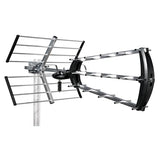 Metronic 415054 - Antena TDT Exterior 26 DB + Filtro de 694 MHz, 4G/5G, Plegable, Horizontal-Vertical, Toma F