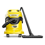 Kärcher WD 4-18, motor 36 V (2 x 18 V), depósito de plástico 20 l, función de soplado, filtro plegado plano, bolsa de filtro de fieltro, manguera de aspiración 2,2 m, boquilla para suelos, sin batería