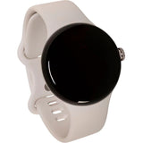 Google Pixel Watch, Reloj con rastreador de Actividad, Reloj Inteligente con rastreador de frecuencia cardíaca, Carcasa de Acero Inoxidable Plateado Pulido con Correa Deportiva LTE con Tiza