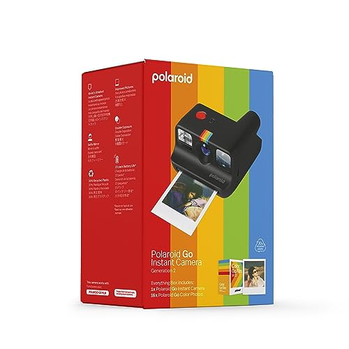 Everything Box Polaroid Go Generation 2 Negro Camara instantanea, Cámara y película