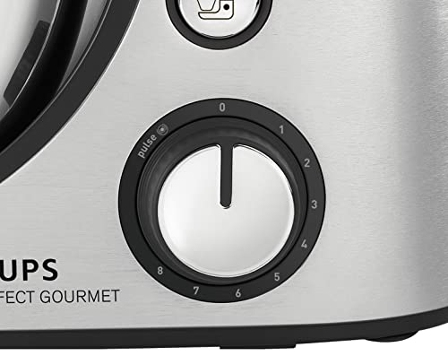 Krups Robot de cocina Master Perfect Gourmet KA631D, 1100 W, 8 velocidades, cuenco de acero inoxidable de 4,6 L, 5 accesorios: juego de hornear, cuenco flexible, acero inoxidable cepillado