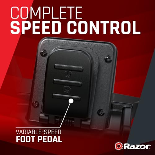 Razor Ground Force Elite - Go Kart Eléctrico para Niños 13+ con Marcha Adelante y Marcha Atrás, Velocidad Máxima de 14 mph, Autonomía de 40 Minutos, 350W con Batería de 36V 5Ah - Negro y Azul