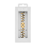 Michael Kors Correa de acero inoxidable o acetato para mujer, compatible con Apple Watch de 38 mm/40 mm/41 mm, Oro y plata